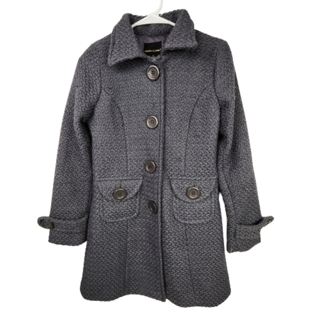 Poetry Clothing Gray Button Front Blazer Jacket Size Small